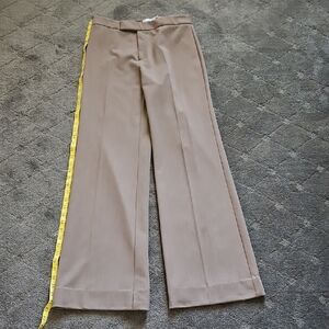 Mango Wide-Leg Dress Pants in Taupe / Golden Brown